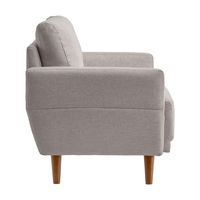 CorLiving - Clara 2 Seat Fabric Sofa Loveseat with wood legs - Light Grey - Alternate Views