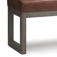 Simpli Home - Casey Ottoman Bench - Distressed Saddle Brown - Alternate Views