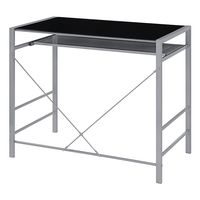 OSP Home Furnishings - Zephyr Computer Desk - Black/Silver - Alternate Views