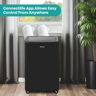 Hisense - 10,000 BTU Smart Portable Inverter Air Conditioner with Wi-fi and Remote Control - Black - Alternate Views