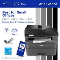 Brother - MFC-L2820DW Wireless Black-and-White Refresh Subscription Eligible All-In-One Laser Pri... - Alternate Views