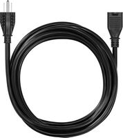 Best Buy essentials™ - 12’ 16ga Indoor/Outdoor Extension Power Cord - Black - Alternate Views