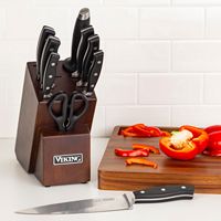 Viking - 10-Piece True Forged Cutlery Set with Walnut Block - Multicolor - Alternate Views