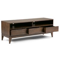 Simpli Home - Harper SOLID HARDWOOD 60 inch Wide Mid Century Modern TV Media Stand in Walnut Brow... - Alternate Views