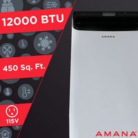 Amana - 450 Sq. Ft. Portable Air Conditioner - White/Black - Alternate Views