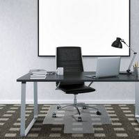 Floortex - Premium Lipped Vinyl Chair Mat for Low Pile Carpet 45 x 53 inches - Clear - Alternate Views