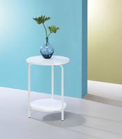 OSP Home Furnishings - Elgin Accent Table - White - Alternate Views