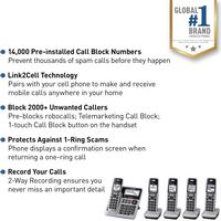 Panasonic - KX-TGF975S Link2Cell DECT 6.0 Expandable Cordless Phone System with Digital Answering... - Alternate Views