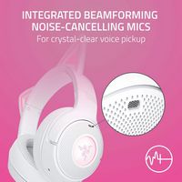 Razer - Kraken Kitty V2  Wireless Gaming Headset for PC, Mac, Mobile, and Tablet - White - Alternate Views