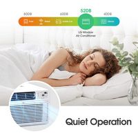 LG - 350 Sq. Ft. 8,000 BTU Window Air Conditioner with Remote - White - Alternate Views