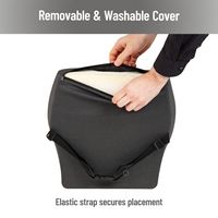Mind Reader - Ergonomic Lower Back Cushion, Office Chair, Posture Corrector, Memory Foam, 15.5
