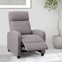 CorLiving - Oren Fabric Recliner - Light Grey - Alternate Views