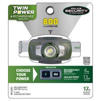 Police Security - Ryder Twin Power 800 Lumen Headlamp - White - Alternate Views