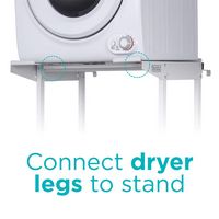 Black+Decker - BWDS Laundry Stacking Rack Stand for Washer and Dryer - White - Alternate Views