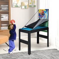 Costway - 14-in-1 Combo Game Table Set with Foosball Air Hockey Ping Pong Chess Shuffleboard - Mu... - Alternate Views