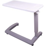 Carex - Overbed Table And Rolling Bedside Hospital Table - White/Gray - Alternate Views