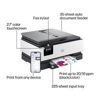 HP - OfficeJet Pro 8139e Wireless AI-Enabled AiO Inkjet Printer w/ 12 Months of Instant Ink (+1 B... - Alternate Views