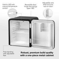 Cooluli - Curve 1.7 cuft Freestanding Compressor Fridge - Black - Alternate Views