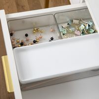 Martha Stewart - Grady Premium Clear Plastic Storage Boxes with White Plastic Lids-3 Pack - Clear... - Alternate Views