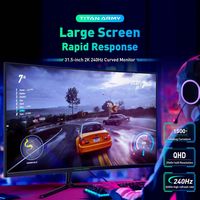 Titan-army - C32C1S Curved 31.5” Gaming Monitor, IPS 1ms 240Hz 2K QHD FreeSync 95% DCI-P3 with HD... - Alternate Views