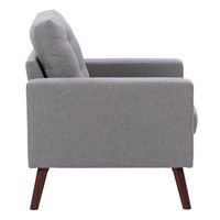 CorLiving - Elwood Tufted Accent Chair - Gray - Alternate Views