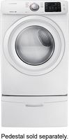 Samsung - 7.5 Cu. Ft. Stackable Gas Dryer with 9 Cycles - White - Alternate Views