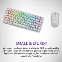Alienware - Pro 75% Wireless Mechanical Gaming Keyboard with RGB Back Lighting - Lunar Light - Alternate Views
