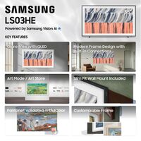 Samsung - 55” Class LS03H Series The Frame 4K UHD SamsungVision AI Smart Tizen TV (2026) - Alternate Views