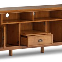 Simpli Home - Redmond SOLID WOOD 72 inch TV Media Stand in Light Golden Brown For TVs up to 80 in... - Alternate Views