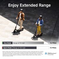 Segway - Ninebot E2 Plus II Electric Scooter, 15 mph Max Speed w/ 16 miles Max Range - Black - Alternate Views