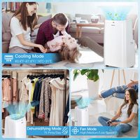 Costway 8150 BTU Portable Air Conditioner Cools up to 450 sq.ft 3-in-1 Air Cooler Fan Dehumidifie... - Alternate Views