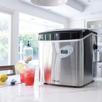 NewAir - 50-lb Portable Ice Maker - Stainless Steel - Alternate Views