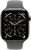Apple Watch Series 11 (GPS+Cellular) 46mm Titanium Case with Stone Gray Sport Band - M/L - Natura... - Alternate Views