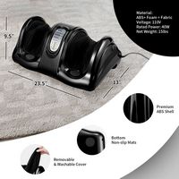 Costway - Shiatsu Foot Massager Kneading and Rolling Leg Calf Ankle with Remote Black - Black - Alternate Views