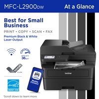 Brother - MFC-L2900DW Wireless Black-and-White Refresh Subscription Eligible All-In-One Laser Pri... - Alternate Views