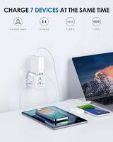 Epicka - Dual AC Outlet 35W Universal Travel Adapter with 2 USB-C PD Fast Charging & 3 USB-A (TA-... - Alternate Views