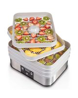 Hamilton Beach - 5-Tray Food Dehydrator - Silver/White - Alternate Views