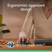 Logitech - ERGO M575 Wireless Trackball Ergonomic Mouse for Business - Wireless - Graphite - Alternate Views
