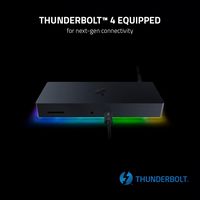 Razer - Thunderbolt 4 Certified Dock with Chroma RGB Lighting and 10 Ports - Black - Alternate Views