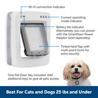 PetSafe - SmartDoor Connected Pet Door, Dog and Cat, Selective Entry and Exit, App Enabled Pet Do... - Alternate Views