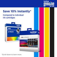 Brother - LC404 3PK 3-Pack INKvestment Tank Ink Cartridges - Cyan/Magenta/Yellow - Alternate Views