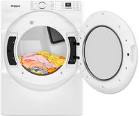 Whirlpool - 7.4 Cu. Ft. Stackable Electric Dryer with Quick Dry - White - Alternate Views