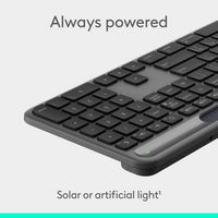 Logitech - Signature Slim Solar+ K980 for Mac Wireless Bluetooth Solar and Artificial Light Power... - Alternate Views
