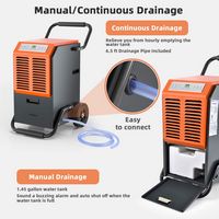 Costway 163 PPD Portable Commercial Dehumidifier w/Water Tank&Drainage Pipe for Basement - Grey, ... - Alternate Views