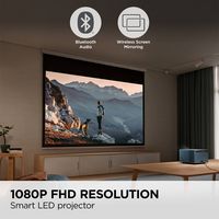 ViewSonic - LX60HD 1080P Portable Projector with Built-in Google TV and Netflix - Black - Alternate Views