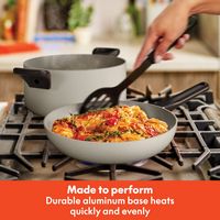 Bella - 12-Piece Ceramic Nonstick Cookware Set - Oatmilk - Alternate Views