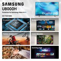 Samsung - 58” Class U8000H Series Crystal UHD 4K Smart Tizen TV (2026) - Alternate Views