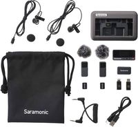 Saramonic - Air 2-Person Mini Wireless Clip-On Mic System w/ Lavaliers for Cameras, Mobile Device... - Alternate Views