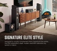 Polk Audio - Signature Elite Series 8” 100W Powered Subwoofer - Black - Alternate Views