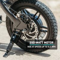 GoTrax - Z4 SWIFT Foldable eBike w/ 25mi Max Operating Range and 15.5mph Max Speed - Black - Alternate Views